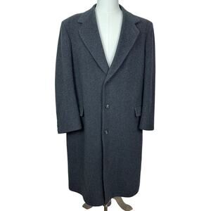 Kuppenheimer Men’s Gray Cashmere Wool Blend Trench Winter Trench Coat England